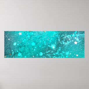 Mint Turquoise Folie Bakgrund Poster