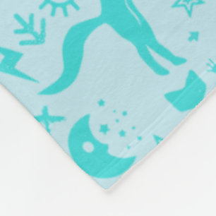 Mint Uggla Bear Hjort Fox Woodland Creator Mönster Fleecefilt