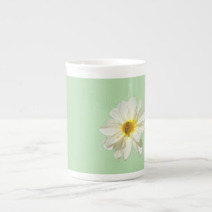 Mint Vit Blomma & Honungsbi Ben Kina Mugg Benporslin Mugg