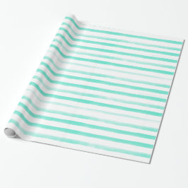 Mint Watercolor Rand Beach Presentpapper