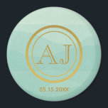 Mint Wedding Favor Magnet<br><div class="desc">Enkel Mint Grönt Monogram Initialer Wedding Favor. Elegant,  snyggt,  modern,  vacker. Alla grafiska inslag är gratis för: ändra,  flytta eller till och med ta bort. Gör den bästa kombinationen,  njut.</div>