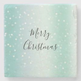 Mint White Bokeh Dots Celebration Stenunderlägg