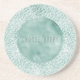 Mint White Leopard Print Underlägg