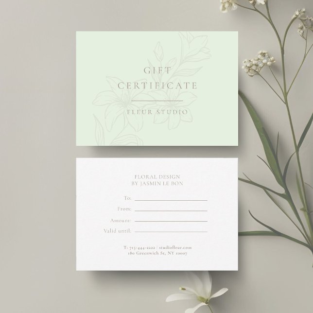 Mint & White | Modern Boho-minimala Blommigt (Skapare uppladdad)