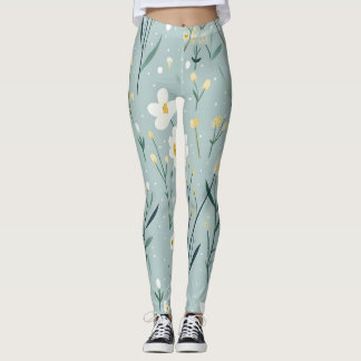 Mint WIldblommor Leggings