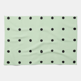 Mint with Black Polka dots Kitchen Towel Kökshandduk
