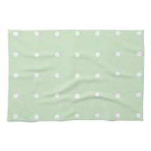 Mint with White Polka dots Kitchen Towel