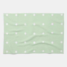 Mint with White Polka dots Kitchen Towel Kökshandduk