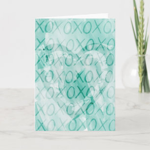 Mint XOXO Kärlek Kort