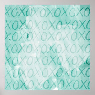 Mint XOXO Kärlek Poster