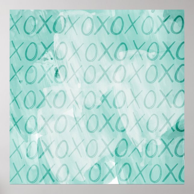 Mint XOXO Kärlek Poster (Framsidan)