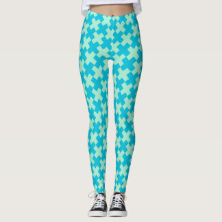 Mint Xscape Geometric Minimalism Seamless Mönster Leggings
