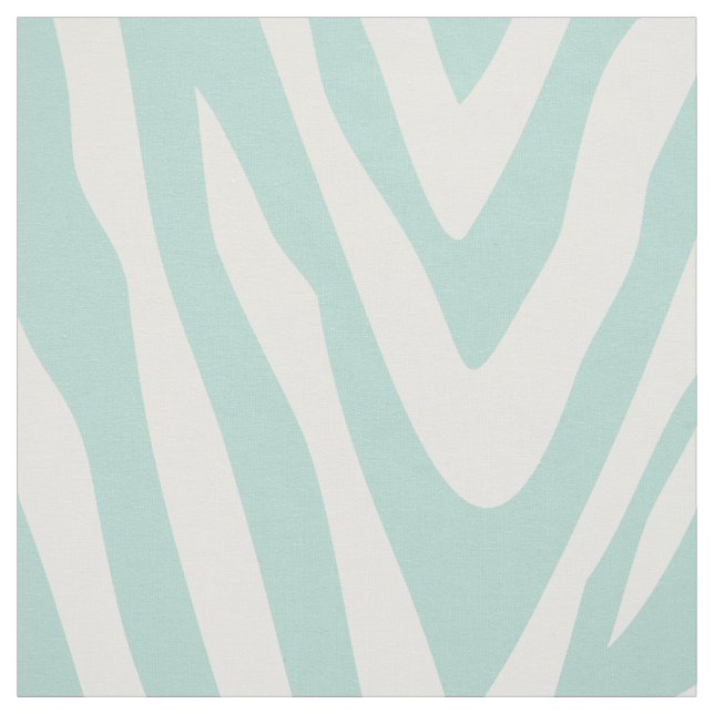Mint Zebra tryck Large  Tyg (Provkarta)