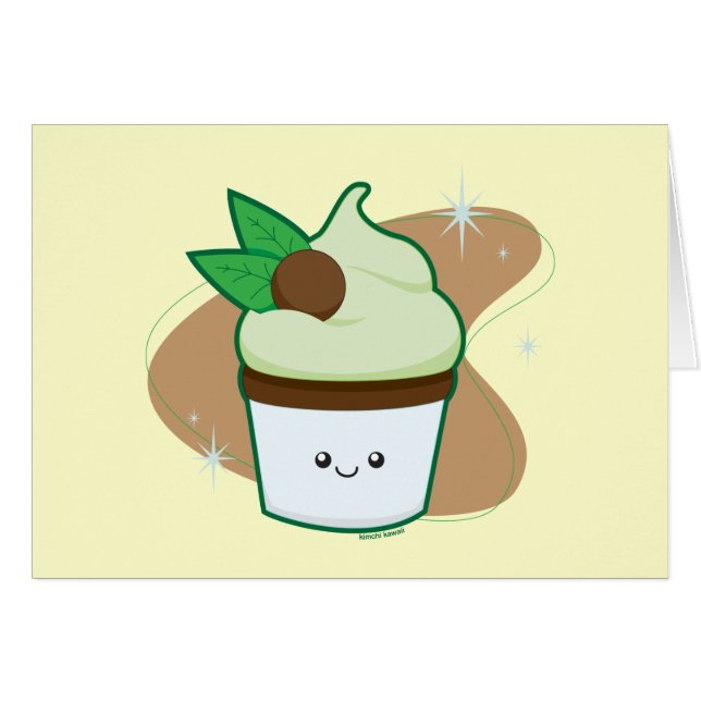 Mintchipmuffin Hälsningskort (Framsidan Horizontal)