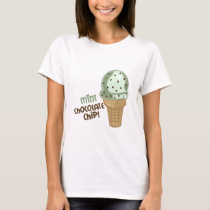 Mintchokladchip med text t shirt