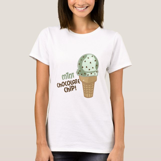 Mintchokladchip med text t shirt (Framsida)
