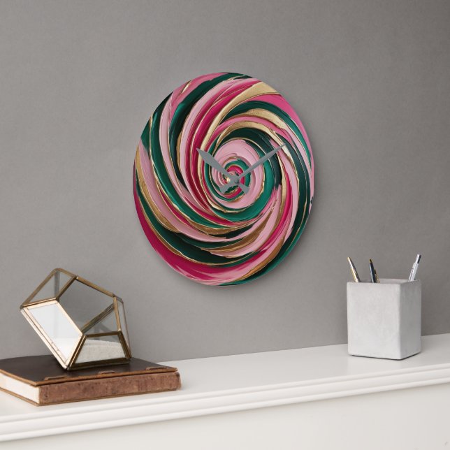 Minted Blush Marble Stor Klocka (Kontor)