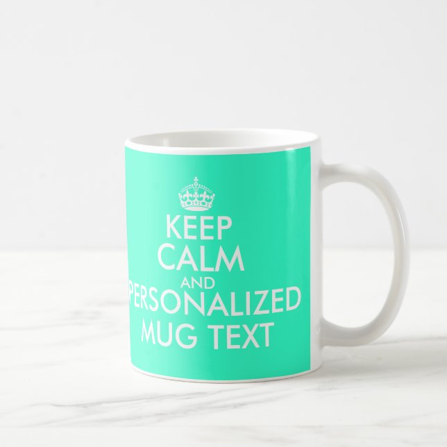 Minten gröna KeepCalm rånar den | Personalizable Kaffemugg (Höger)