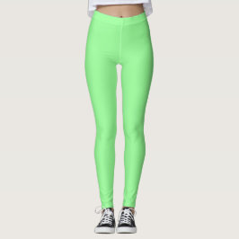 Mintfärgad enfärgad slät leggings