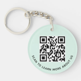 Mintgrön Akryl QR-kod Nyckelring Företagets Logoty