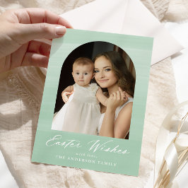 Mintgrön akrylbåge 2 Foto Påskhälsningar Julkort