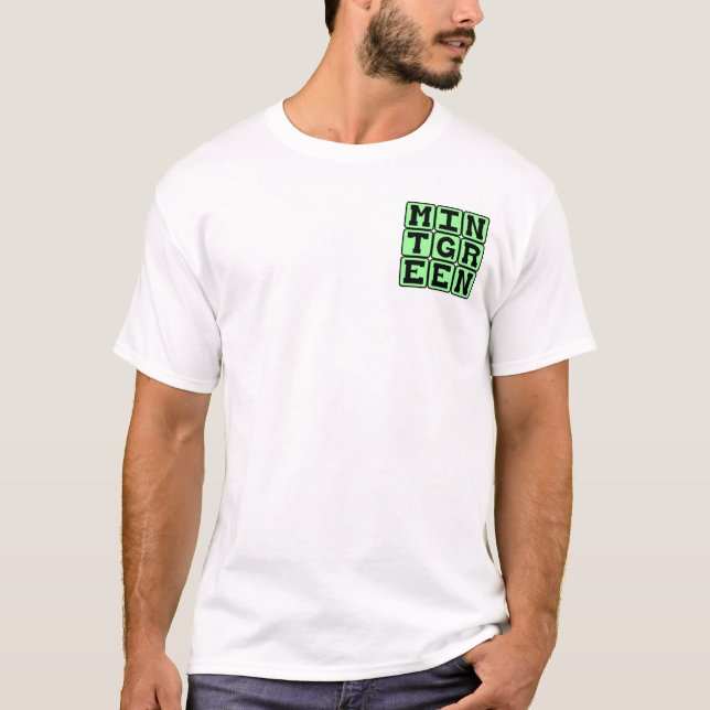 Mintgrön, Färg Tee (Framsida)