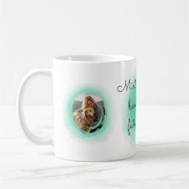 Mintgrön Golden Retriever Personlig Fotografi Kaffemugg