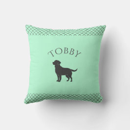 Mintgrön Labrador Retriever Anpassad Matchning Kudde