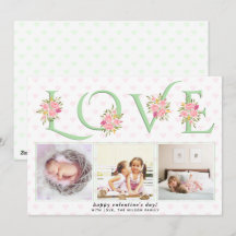 Mintgrön LOVE-typografi foto Alla hjärtans dag
