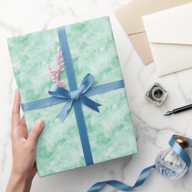 Mintgrön marmor presentpapper (Gifting)
