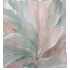 Mintgrön och rosa kustbotanisk tryck