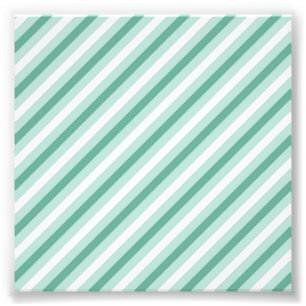 Mintgrön vit Fleur De Lis delikat pastell Fototryck