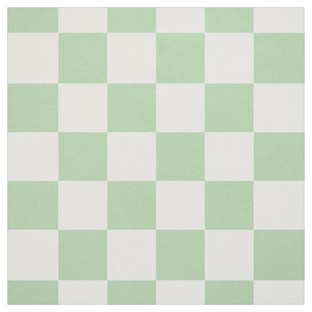 Mintgrön vit rutig schackbräda Gingham  Tyg (Provkarta)