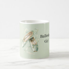 Mintgröna balett skor ballerina flicka kaffemugg