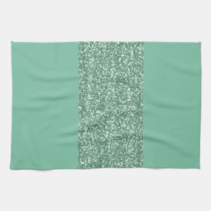 Mintgrönt med fauxglitter kökshandduk