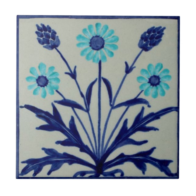 Minton Arts & Crafts Wm Morris Stil Repro 1890 Kakelplatta (Framsidan)