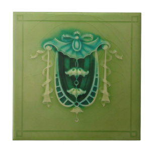 Minton Faux Relief NeoClassic Repro Ceramic Tile Kakelplatta