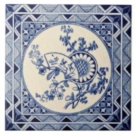Minton Hollins Aesthetic Anglo Japonese Repro Tile Kakelplatta