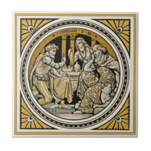 Minton Shakespeare Othello Tile av John Moyr Smith Kakelplatta
