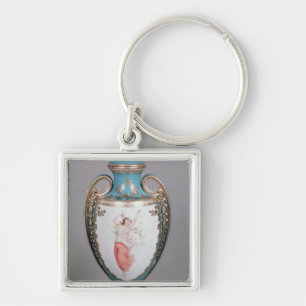 Minton vas, 1862 fyrkantig silverfärgad nyckelring