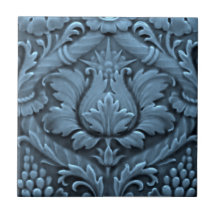 Minton Victorian Faux Relief Blue Reproduction