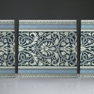 Mintons UK Classical Grecal Blommönster Blue Kakelplatta
