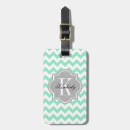 Mintsparre med den gråa monogramen bagagebricka