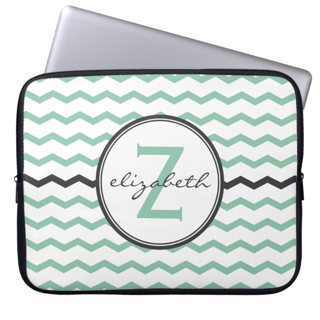 MintsparreMonogram Laptop Sleeve (Framsidan)