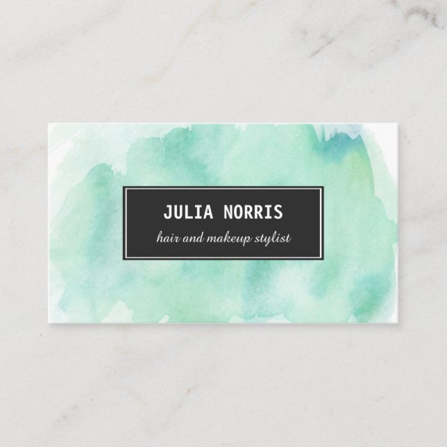 Mintvattenfärg Visitkort (Framsida)