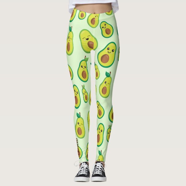 Minty "Avo-Cute" Leggings (Framsida)