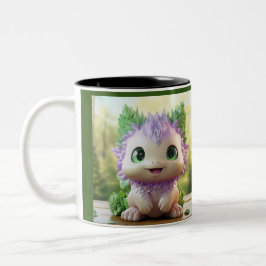 Minty, den charmiga Axolotln Två-Tonad Mugg