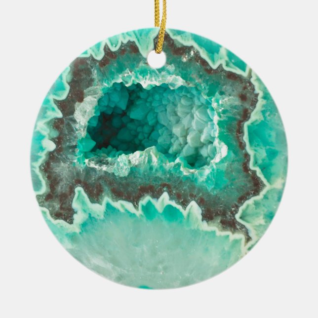 Minty Geode kristaller Julgransprydnad Keramik (Framsidan)