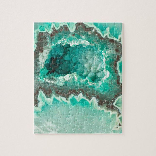Minty Geode kristaller Pussel (Vertikal)