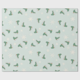 minty green ice skates presentpapper